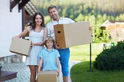 Secure furniture storage facility in Enfieldhighway with boxed and wrapped items