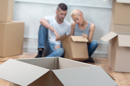 Professional removals team handling furniture and storage planning