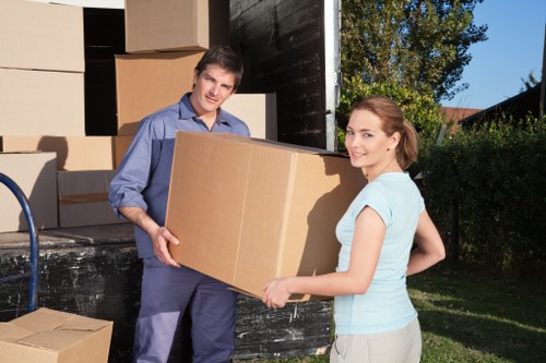 Packed household items ready for local removals in Enfieldhighway